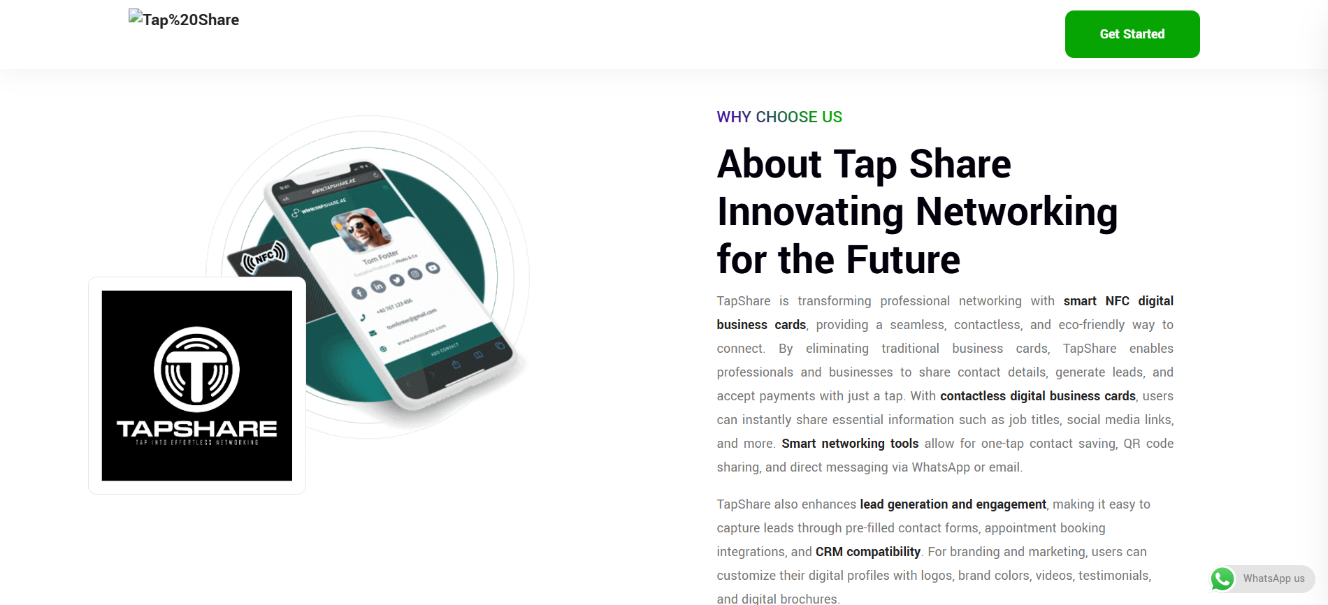 tapshare Portfolio Project - Web Design by Applantics